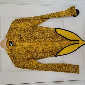 Nike snakeprint bodysuit yellow perfect condition